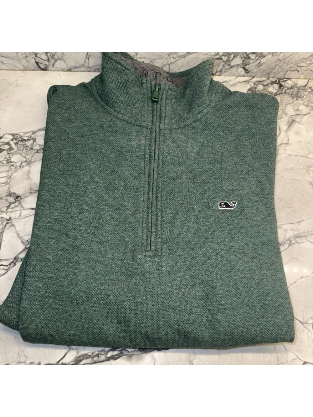 Vineyard Vines Men’s Medium Performance Fit Quarter Zip Pullover Green